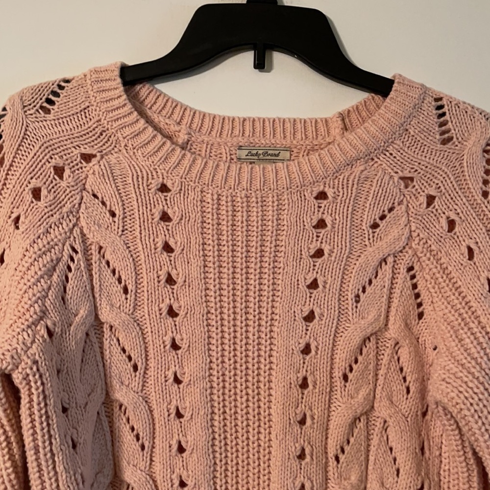 Lucky brand pink sweater in size small - Picture 3 of 8